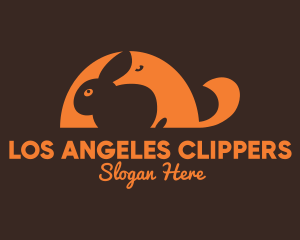 Pet Care - Orange Rabbit & Fox logo design