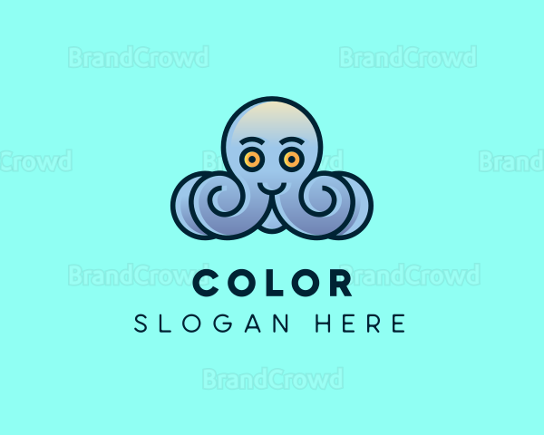 Happy Marine Octopus Logo