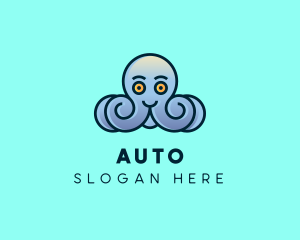 Happy Marine Octopus Logo