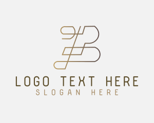 Gold Firm Letter B Logo