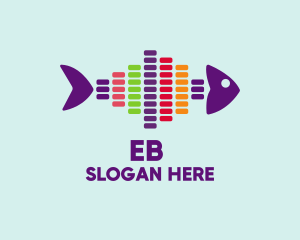 Fish - Colorful Audio Fish logo design