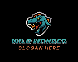 Wild Dinosaur T-Rex logo design