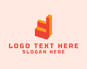 Polygon - 3D Contractor Builder logo design