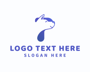 Grooming - Letter P Dog Pet logo design