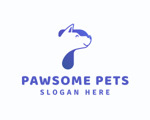 Letter P Dog Pet logo design