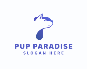 Letter P Dog Pet logo design