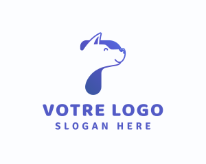 Hound - Letter P Dog Pet logo design