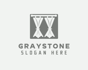 Gray - Gray Curtains Drapery logo design