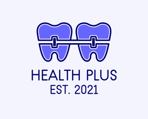 Blue Dental Braces  logo design