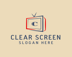 Screen - Broadcasting Media Television logo design