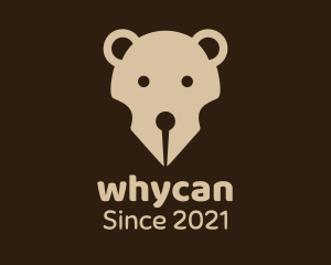 Writer - Brown Bear Pen logo design