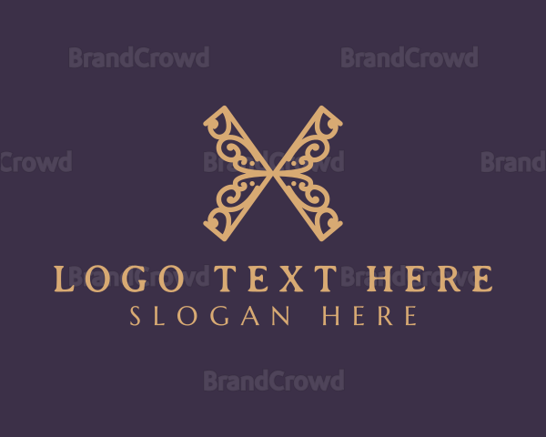 Elegant Decorative Letter X Logo