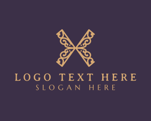 Elegant Decorative Letter X Logo