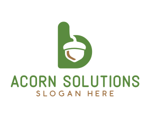 Acorn - Acorn Green Letter B logo design