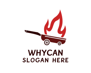 Flame Frying Pan Cart  Logo