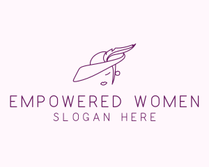 Fashion Hat Woman logo design