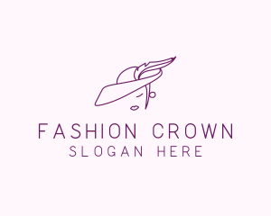 Fashion Hat Woman logo design