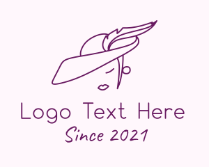 Vogue - Fashion Hat Woman logo design