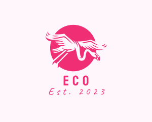 Beauty Shop - Flying Flamingo Safari logo design