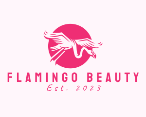 Flying Flamingo Safari logo design