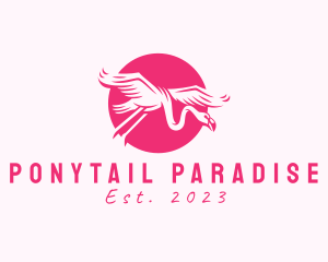 Flying Flamingo Safari logo design