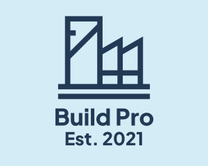 Commercial Building Construction logo design