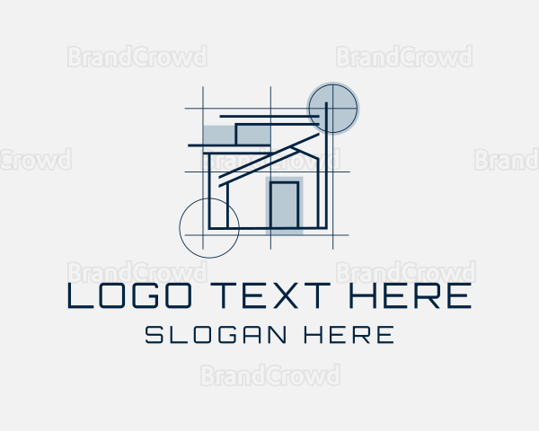 House Architectural Construction Logo