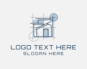 House Architectural Construction Logo