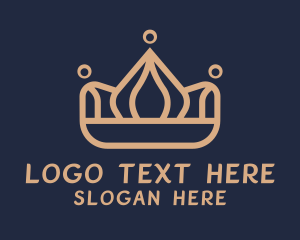 Monarchy - Brown Crown Salon logo design
