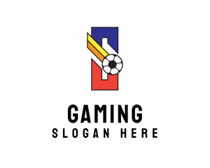 Flag - Soccer Ball Letter S logo design