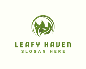 Leaves Botanical Planting logo design