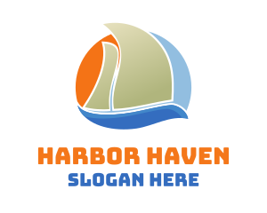 Port - Colorful Sail Boat logo design