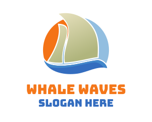 Colorful Sail Boat logo design