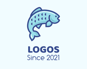 Cartoon - Sea Bass Fish logo design