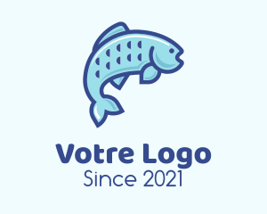 Aquarium - Sea Bass Fish logo design