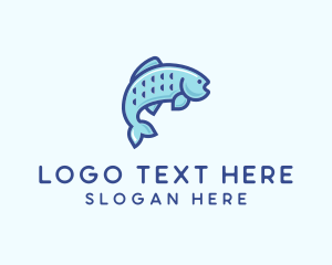 Cute - Sea Bass Fish logo design