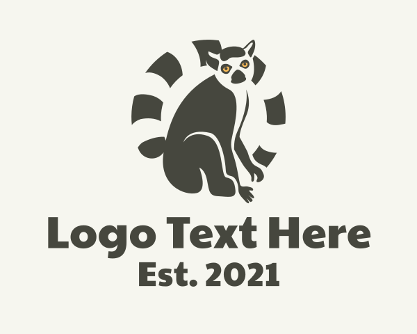 Lemur - Ring Tailed Lemur logo design