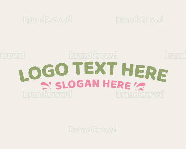 Playful Childish Wordmark Logo