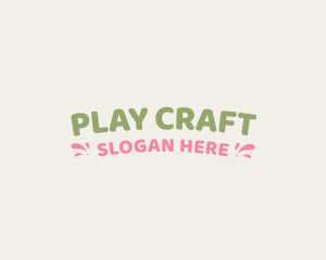 Playful Childish Wordmark logo design