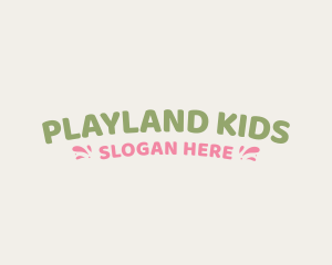 Playful Childish Wordmark logo design