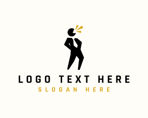 Businessman - Human Employee Laugh logo design