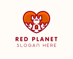 Red Heart Castle logo design