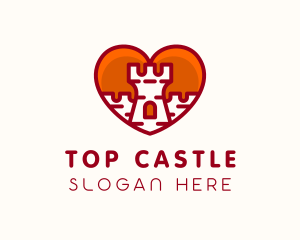 Red Heart Castle logo design