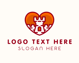 Heart - Red Heart Castle logo design