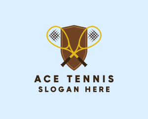 Tennis - Classic Tennis Shield logo design