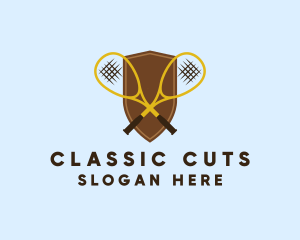 Classic Tennis Shield logo design