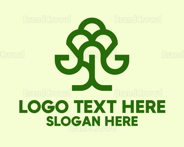 Green Forest Tree Logo