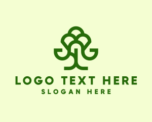 Eco Friendly - Green Forest Tree logo design