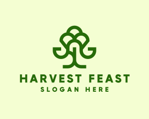 Green Forest Tree  logo design