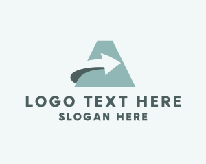 Logistics Service - Modern Arrow Company Letter A logo design